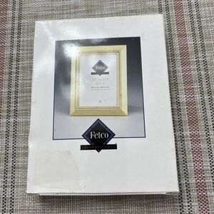 VTG NIB FETCO Int. Beacon Hill Solid Brass Lacquer Coated Picture Frame 3.5x5